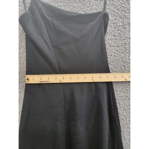 STAUD Elodie One-Shoulder Crystal-Embellished Crepe Gown Women's 00 Black Zip - Picture 14 of 15